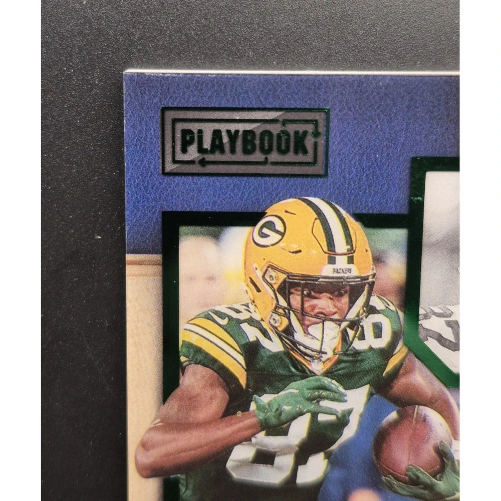 2022 Panini Playbook Romeo Doubs #YS-40 Yearbook Swatches Green /25 (MEM, RC)